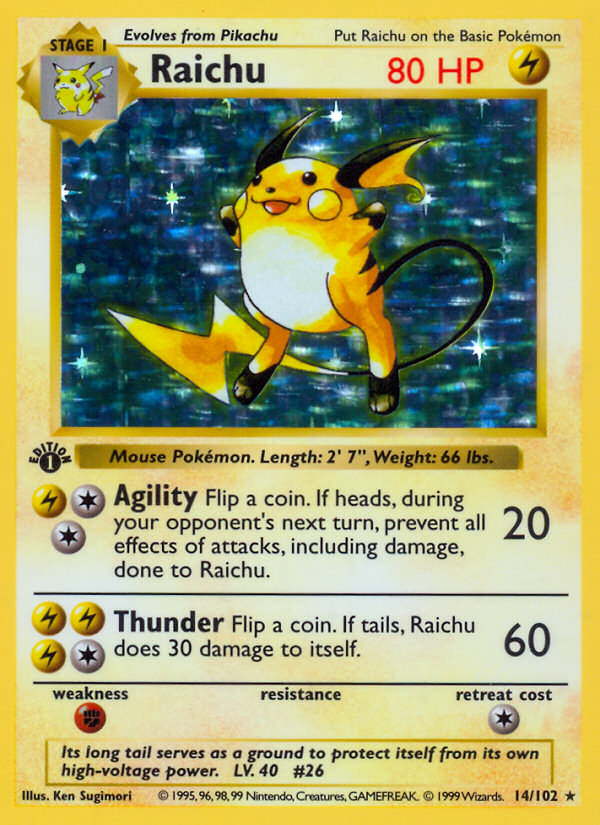 Raichu - Base - #14 - Pokemon TCG card