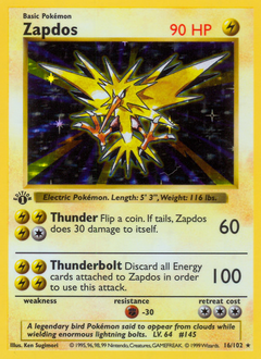 Zapdos #16 Zapdos - Base - #16 - Pokemon TCG card