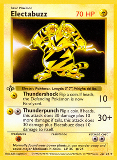 Electabuzz #20 Electabuzz - Base - #20 - Pokemon TCG card