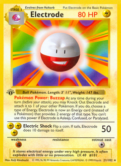 Electrode #21 Electrode - Base - #21 - Pokemon TCG card