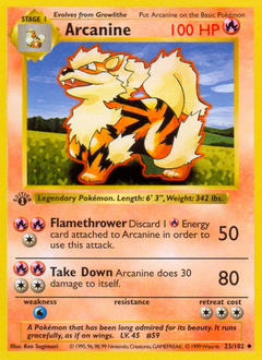 Arcanine #23 Arcanine - Base - #23 - Pokemon TCG card