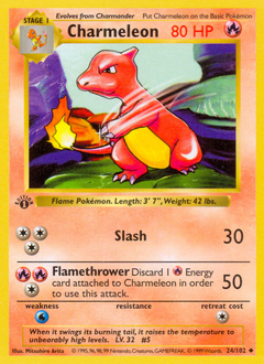 Charmeleon - Base - #24 - Pokemon TCG card