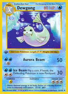 Dewgong #25 Dewgong - Base - #25 - Pokemon TCG card
