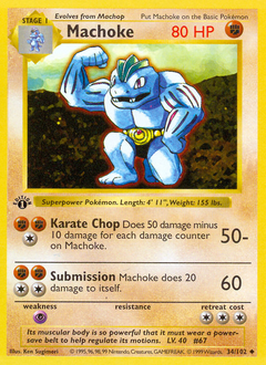 Machoke - Base - #34 - Pokemon TCG card