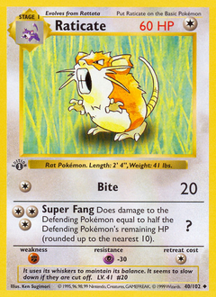 Raticate #40 Raticate - Base - #40 - Pokemon TCG card