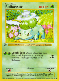 Bulbasaur - Base - #44 - Pokemon TCG card