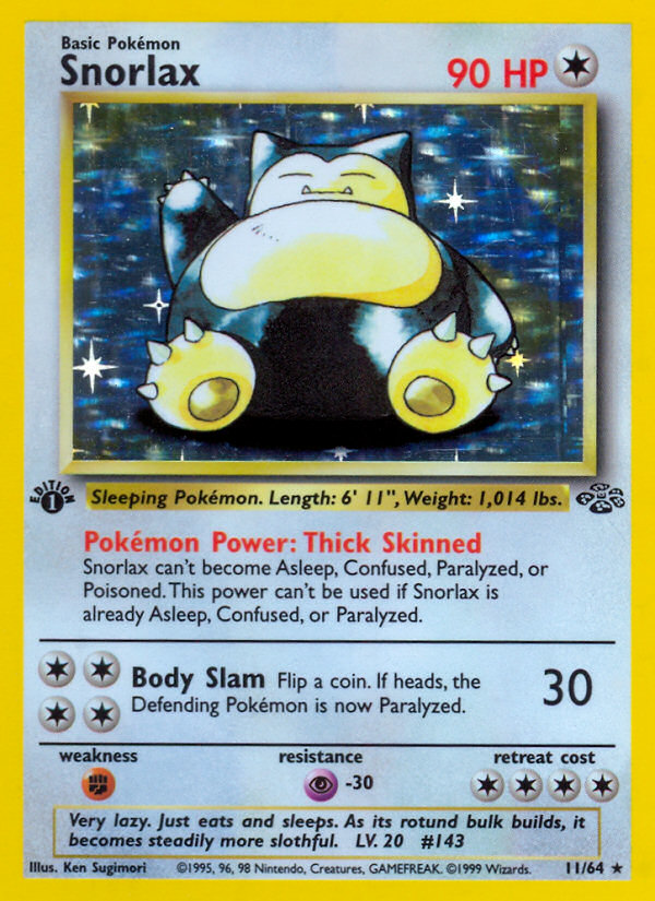 Snorlax - Jungle - #11 - Pokemon TCG card