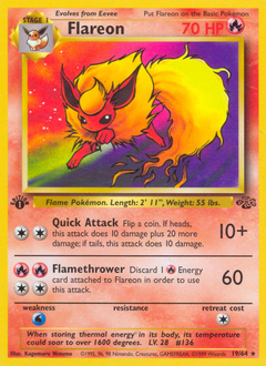 Flareon - Jungle - #19 - Pokemon TCG card