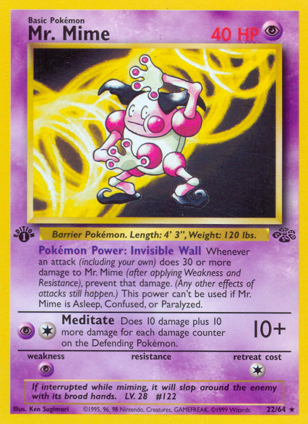 Mr. Mime - Jungle - #22 - Pokemon TCG card