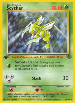 Scyther #26 Scyther - Jungle - #26 - Pokemon TCG card