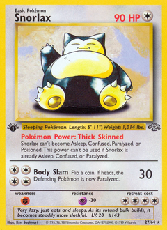 Snorlax - Jungle - #27 - Pokemon TCG card