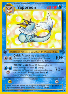 Vaporeon #28 Vaporeon - Jungle - #28 - Pokemon TCG card