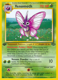 Venomoth #29 Venomoth - Jungle - #29 - Pokemon TCG card