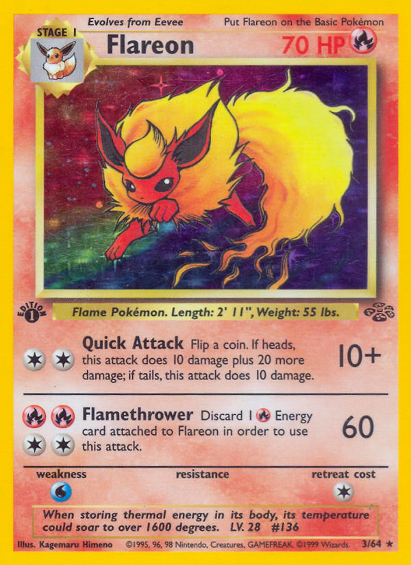 Flareon - Jungle - #3 - Pokemon TCG card