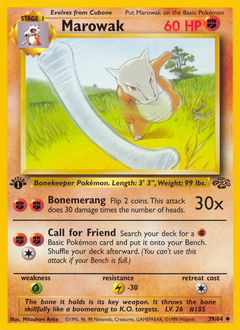 Marowak #39 Marowak - Jungle - #39 - Pokemon TCG card