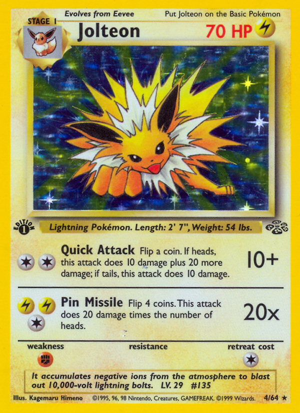 Jolteon - Jungle - #4 - Pokemon TCG card