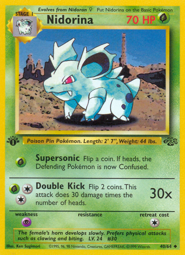 Nidorina - Jungle - #40 - Pokemon TCG card