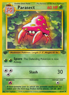 Parasect - Jungle - #41 - Pokemon TCG card