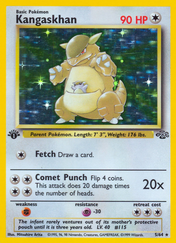 Kangaskhan - Jungle - #5 - Pokemon TCG card