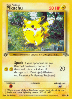 Pikachu #60 Pikachu - Jungle - #60 - Pokemon TCG card