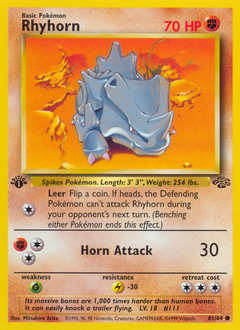 Rhyhorn - Jungle - #61 - Pokemon TCG card