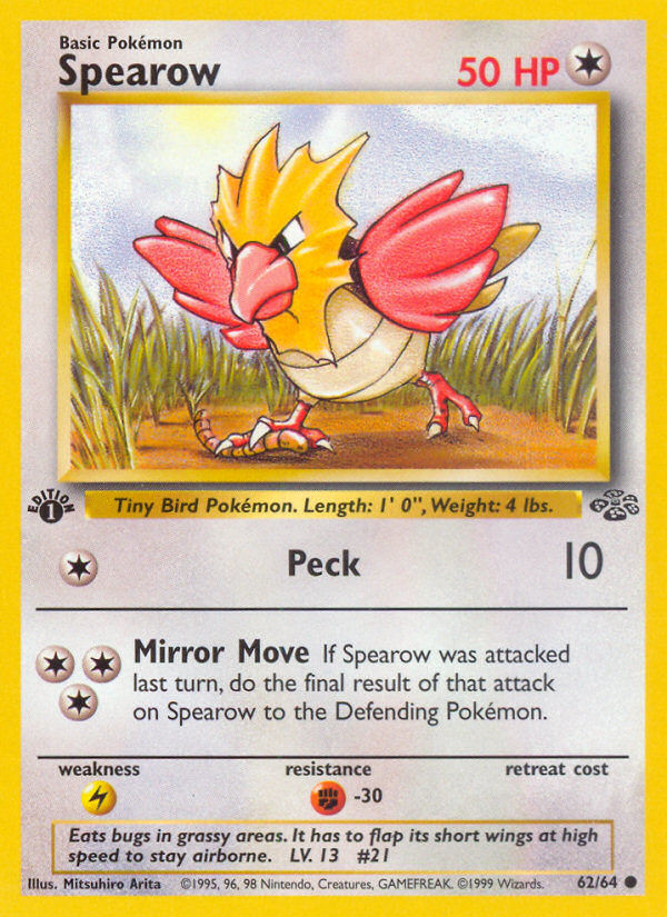 Spearow - Jungle - #62 - Pokemon TCG card