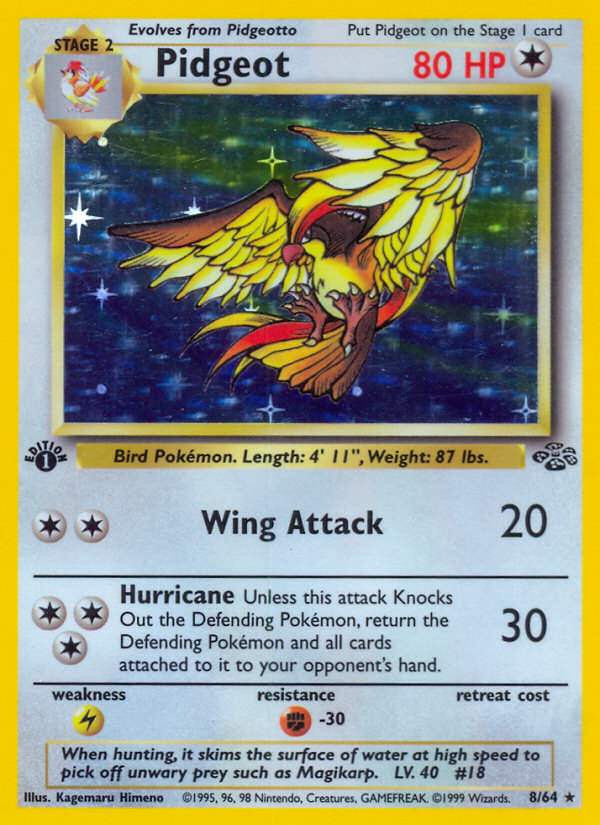 Pidgeot - Jungle - #8 - Pokemon TCG card
