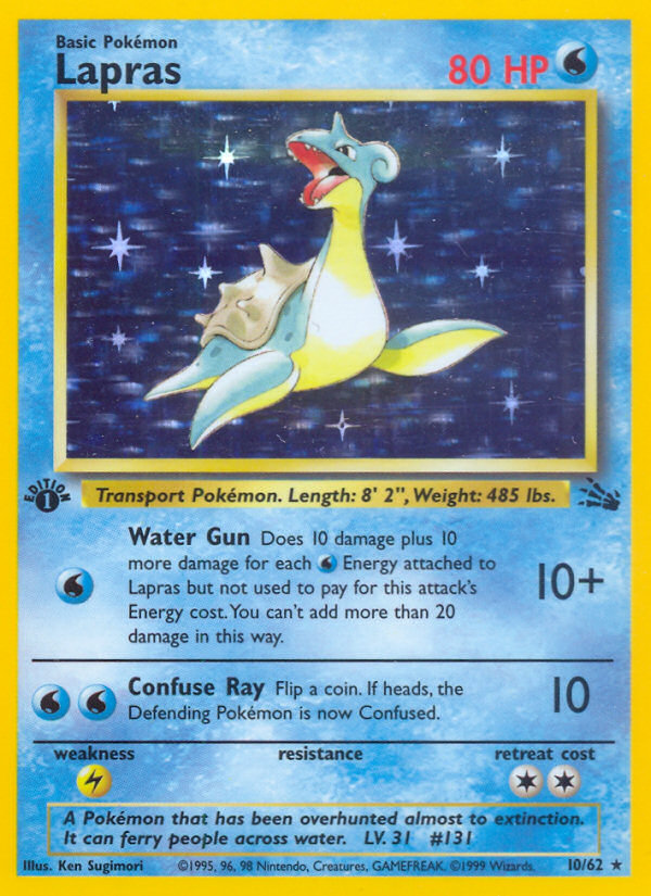 Lapras - Fossil - #10 - Pokemon TCG card