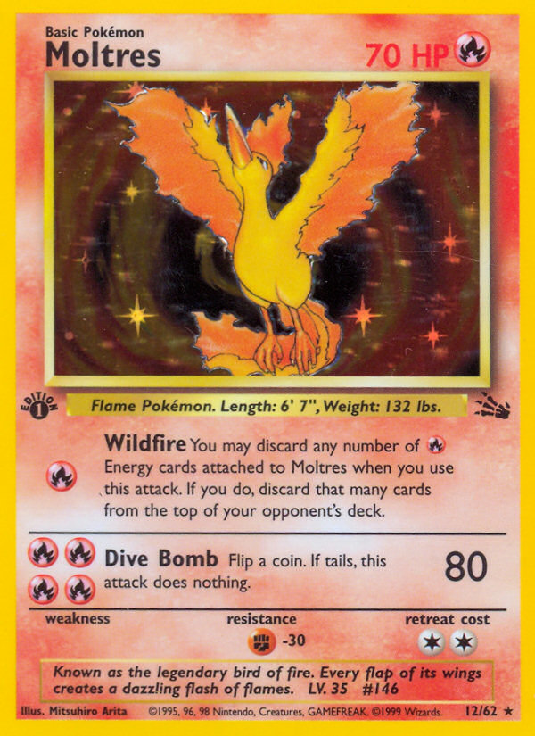 Moltres - Fossil - #12 - Pokemon TCG card