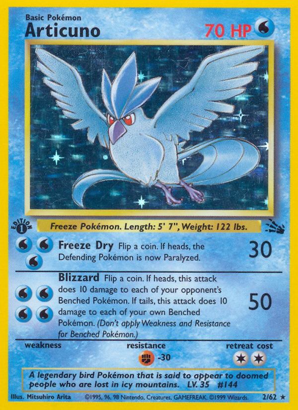 Articuno - Fossil - #2 - Pokemon TCG card