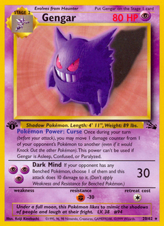 Gengar #20 Gengar - Fossil - #20 - Pokemon TCG card