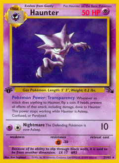 Haunter - Fossil - #21 - Pokemon TCG card