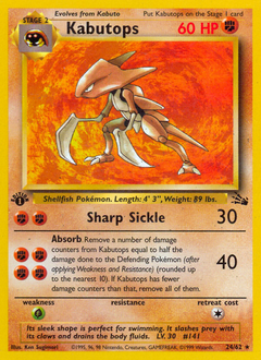 Kabutops #24 Kabutops - Fossil - #24 - Pokemon TCG card
