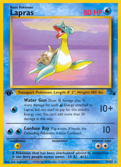 Lapras #25 Lapras - Fossil - #25 - Pokemon TCG card