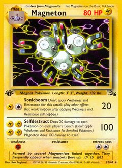 Magneton #26 Magneton - Fossil - #26 - Pokemon TCG card