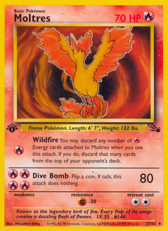Moltres - Fossil - #27 - Pokemon TCG card