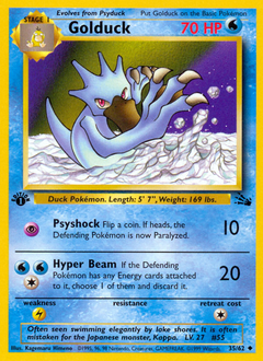 Golduck #35 Golduck - Fossil - #35 - Pokemon TCG card
