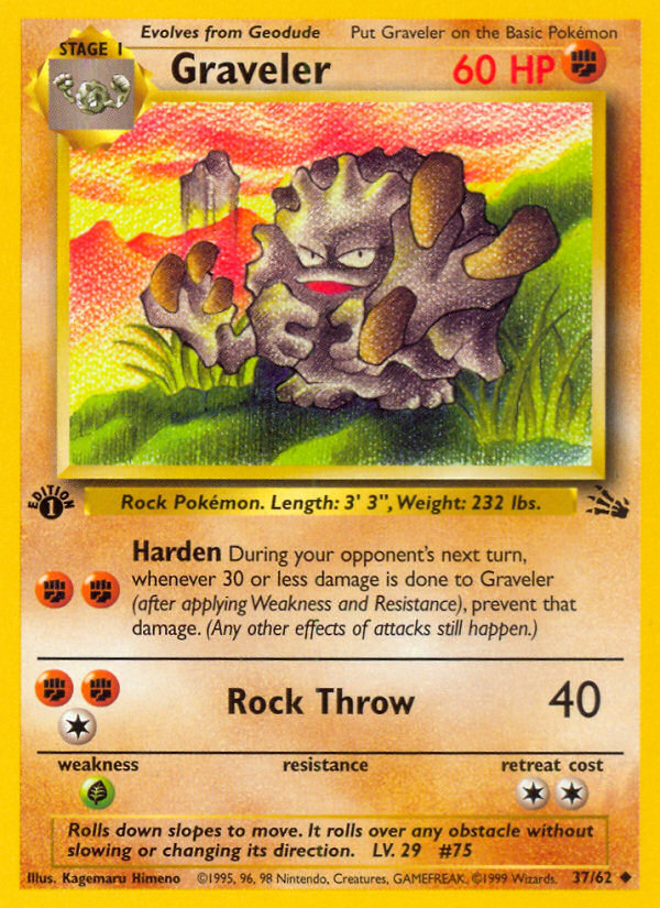 Graveler - Fossil - #37 - Pokemon TCG card