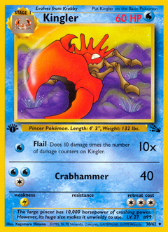 Kingler #38 Kingler - Fossil - #38 - Pokemon TCG card