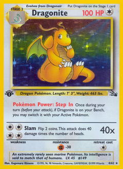 Dragonite - Fossil - #4 - Pokemon TCG card