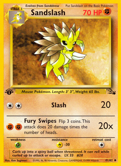 Sandslash #41 Sandslash - Fossil - #41 - Pokemon TCG card