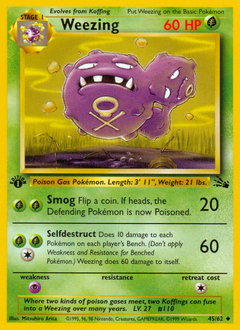Weezing #45 Weezing - Fossil - #45 - Pokemon TCG card
