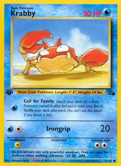 Krabby - Fossil - #51 - Pokemon TCG card