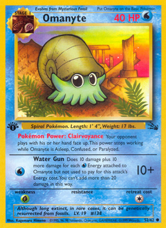 Omanyte #52 Omanyte - Fossil - #52 - Pokemon TCG card