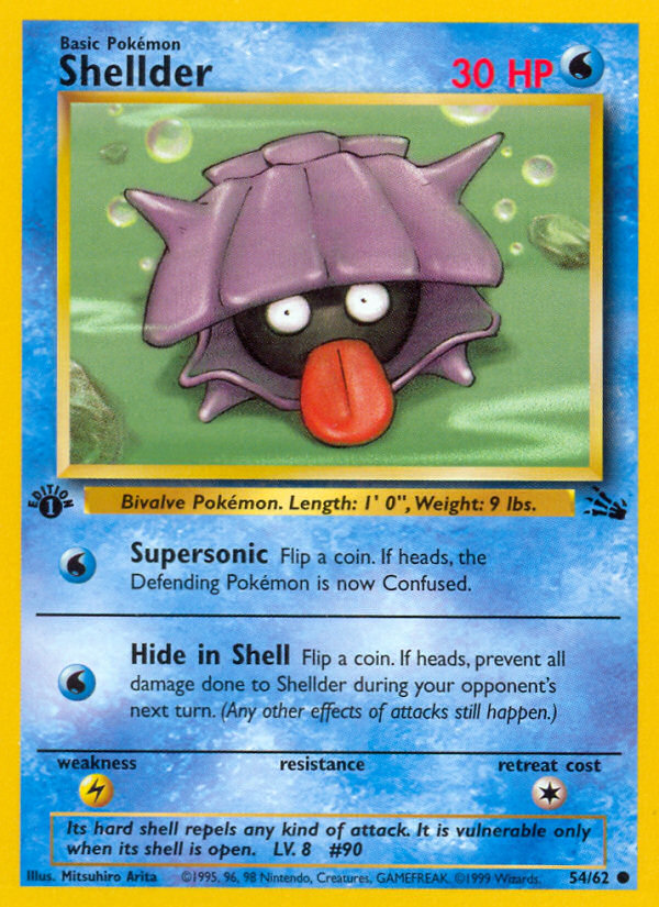 Shellder - Fossil - #54 - Pokemon TCG card