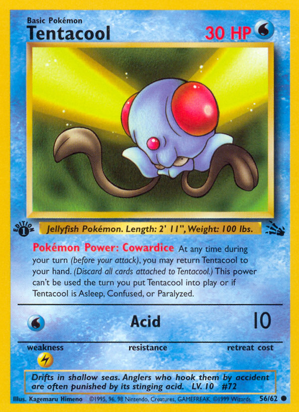 Tentacool - Fossil - #56 - Pokemon TCG card