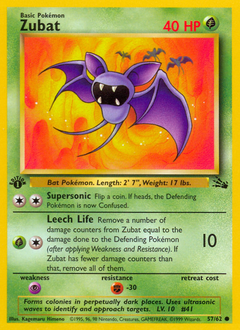 Zubat - Fossil - #57 - Pokemon TCG card