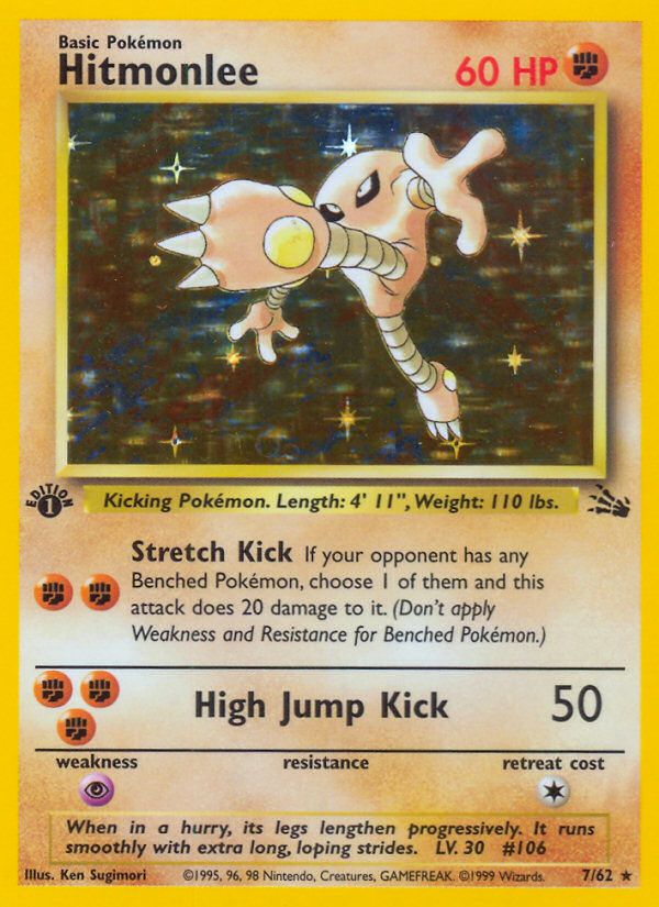 Hitmonlee - Fossil - #7 - Pokemon TCG card