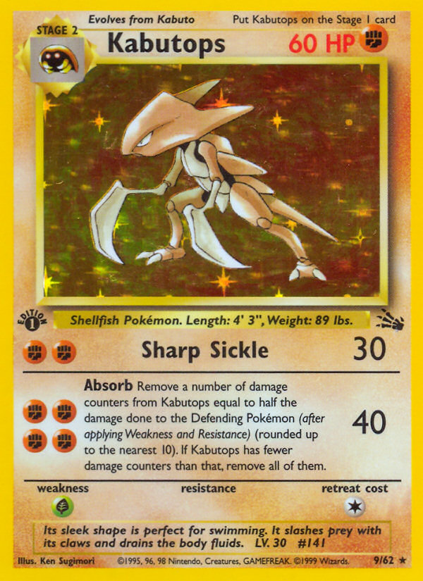 Kabutops - Fossil - #9 - Pokemon TCG card