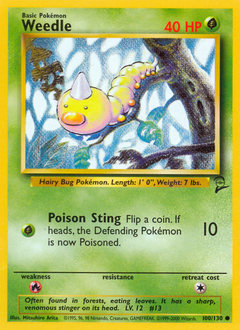 Weedle - Base Set 2 - #100 - Pokemon TCG card